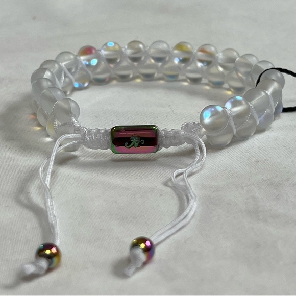 NOGU Jewelry - NOGU Rainbow White | Unicorn Silver | Double Mermaid Glass Bracelet